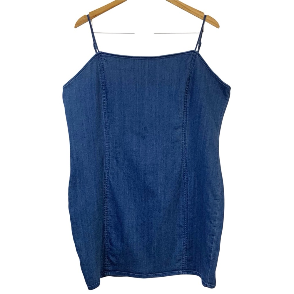 IRIS Denim Spaghetti Strap Mini Dress Sz 3XL